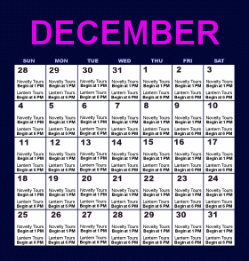 December Ghost Tours