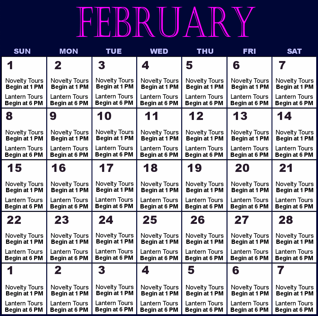 February Ghost Tours