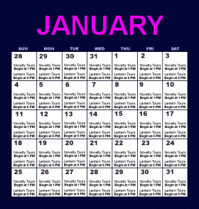 Janurary Ghost Tours