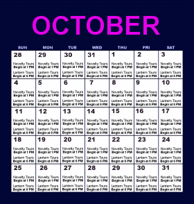 October Ghost Tours