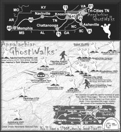 Tipton-Haynes Ghost Tour Map