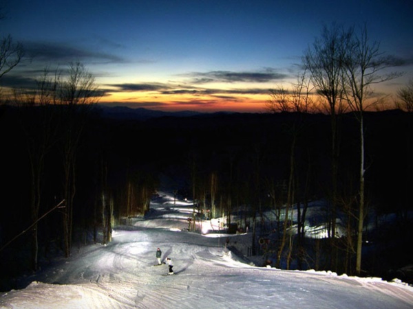 Wolf Ridge Ski Resort Evening