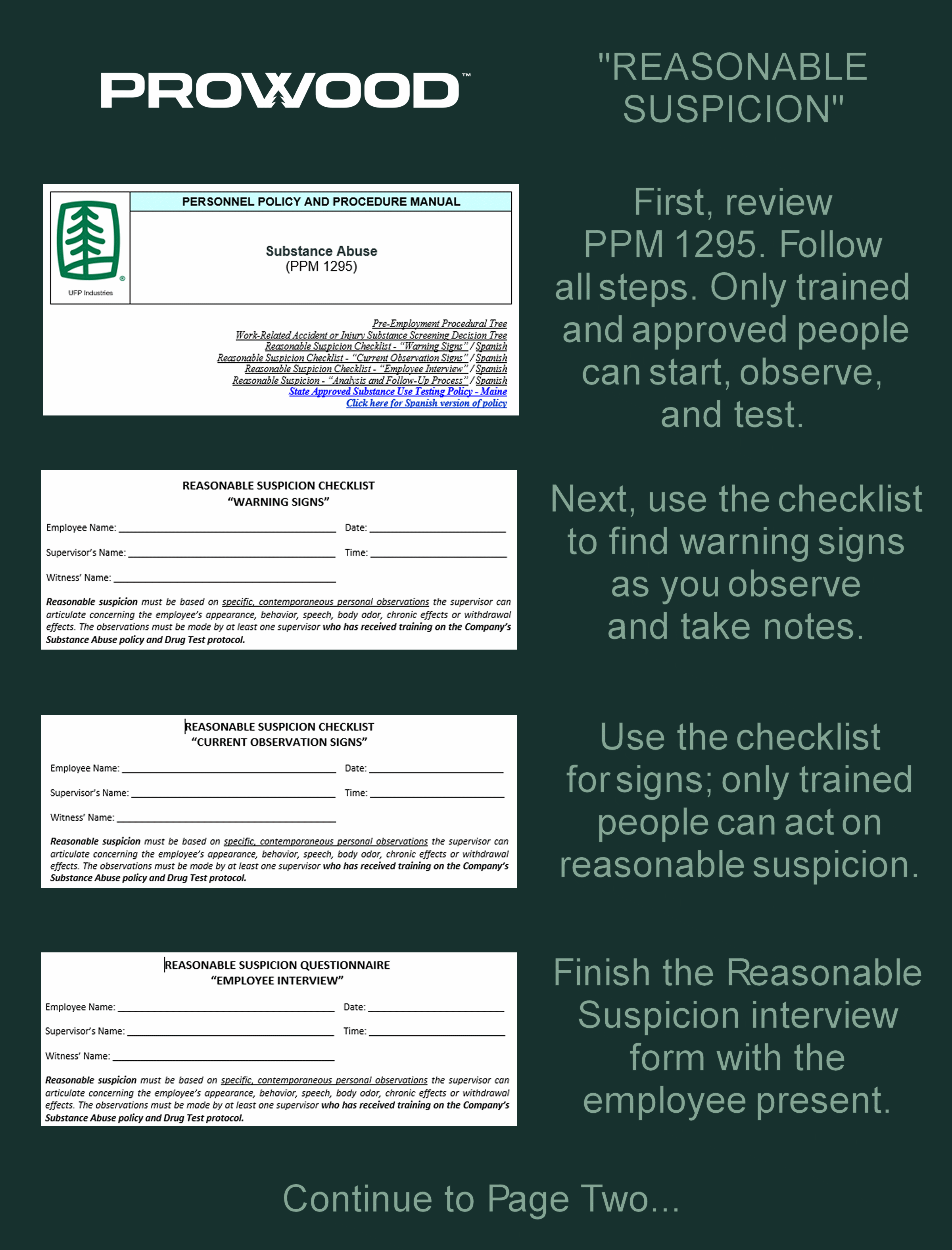 Reasonable Suspicion Page One