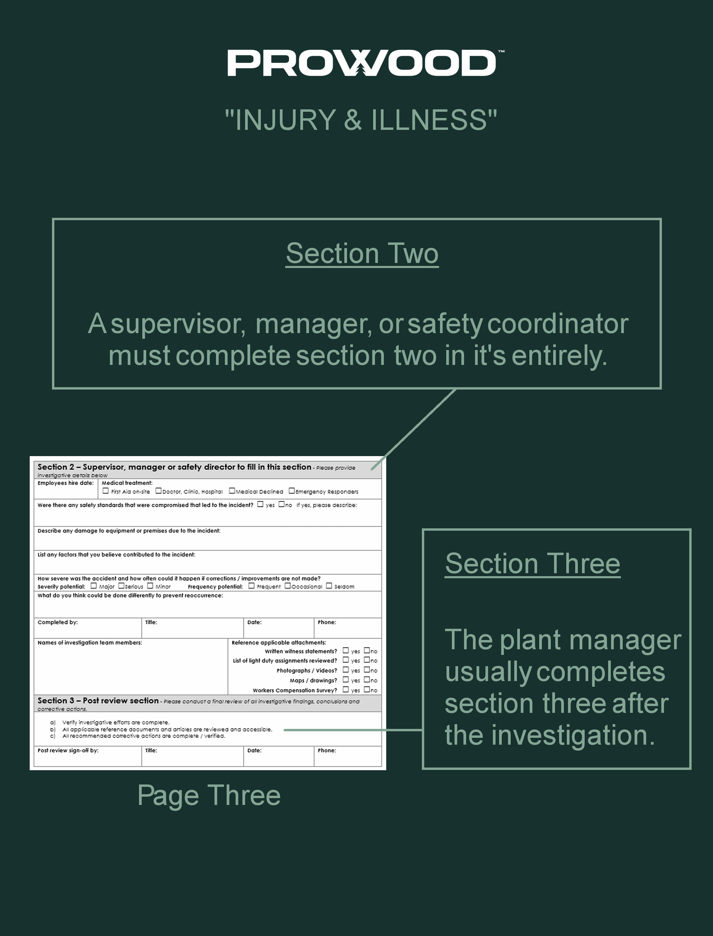 Incident Report Form Page Three